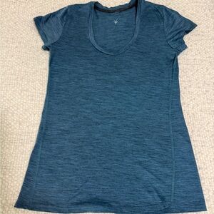 IBEX “OD” HEATHERED MERINO WOOL TOP. SMALL